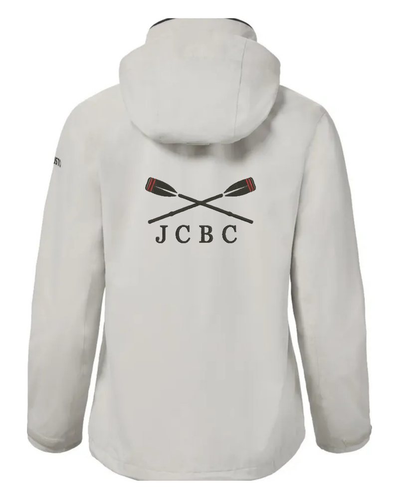 Sardinia Jacket, back with crossed oars and JCBC